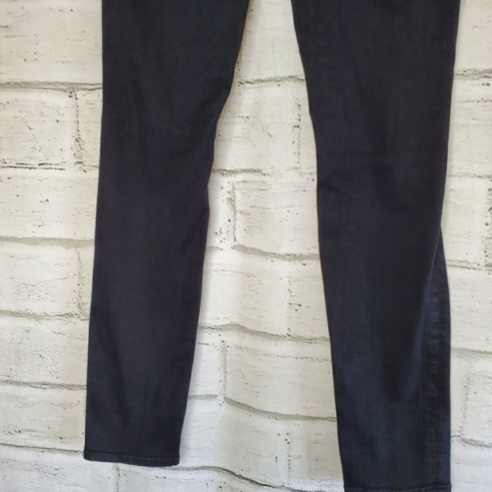 Frame le skinny de jeanne Distressed ankle jeans size 30 solid black - Picture 10 of 12